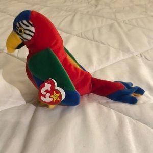 “Jabber” The Parrot TY Beanie Baby, Multicolored Parrot, Vintage Collectible ‘97